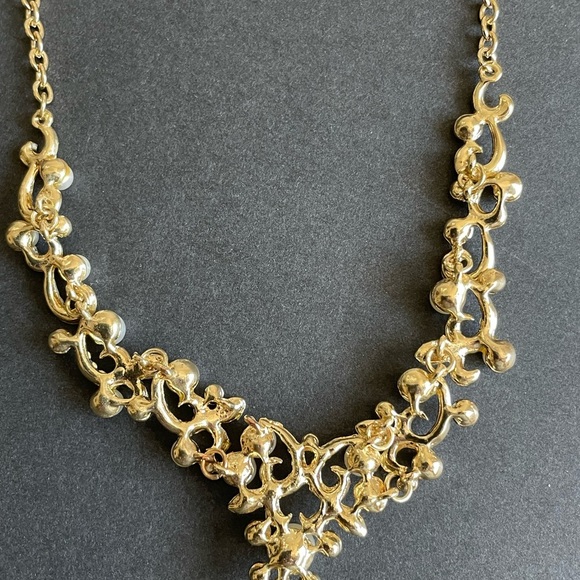 womens necklace  Elegant Goldden color and Pearl Necklace party wedding vacation - Picture 4 of 7